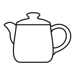 Ceramic kettle icon. Outline illustration of ceramic kettle vector icon for web