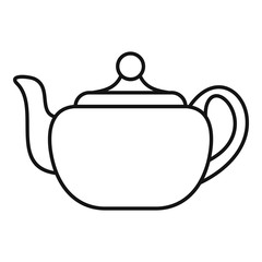 Small teapot icon. Outline illustration of small teapot vector icon for web