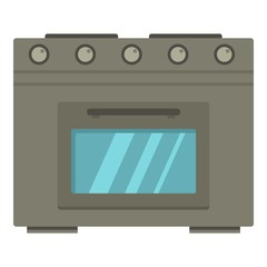 Gas oven icon. Cartoon illustration of gas oven vector icon for web