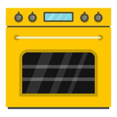 Foto op Plexiglas Big gas oven icon. Cartoon illustration of big gas oven vector icon for web © anatolir