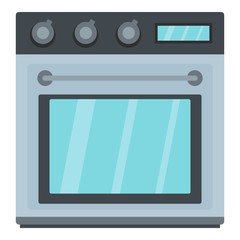 Electric oven icon. Cartoon illustration of electric oven vector icon for web