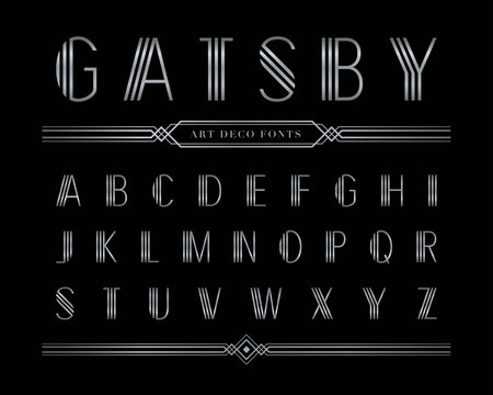 images Art Deco Great Gatsby Font https stock adobe com images vector of gatsby font and alphabet condensed letters set 190283957 start checkout 1 content id 190283957
