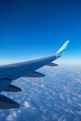 Die Welt aus einem Flugzeug