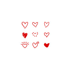Heart doodles