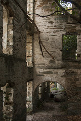 Old ruined factory walls