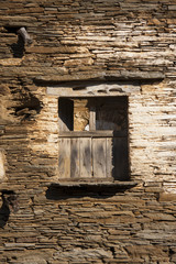 Old ruined house window Greece