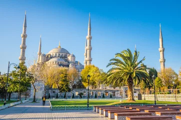 Rolgordijnen The Blue Mosque, (Sultanahmet Camii), Istanbul, Turkey. © Olena Zn