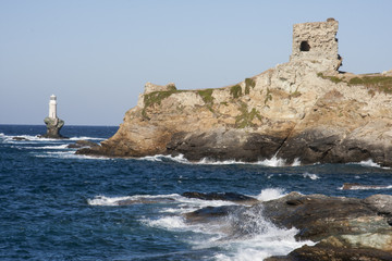 Old fortress Andros Greece