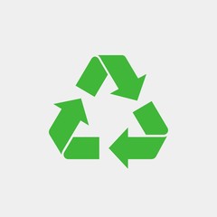 Recycling flat vector icon. Arrows flat vector icon