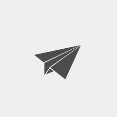 Paper plane flat vector icon