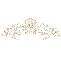 Vintage baroque ornament, corner. Retro pattern antique style acanthus. Decorative design element filigree calligraphy vector. - stock vector