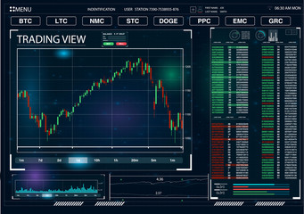 HUD UI for business app. Futuristic user interface HUD and Infographic elements. Abstract virtual graphic touch user interface. UI hud infographic interface screen monitor radar set web elements