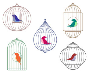 Birds in cages