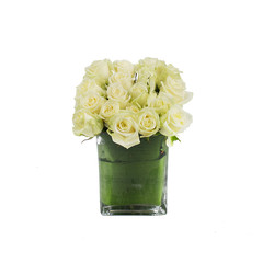 Bouquet with white roses in a style isolated.