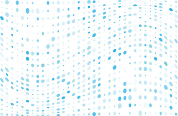 Wavy dotted pattern with circles, dots, point small and large scale.  Grunge halftone background. Digital gradient.