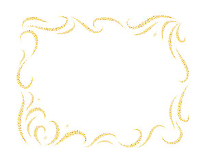 Gold frame set of vector elements