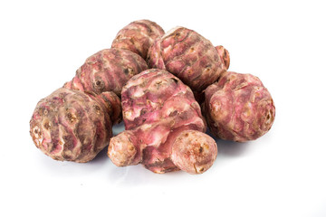 Jerusalem artichoke isolated on white