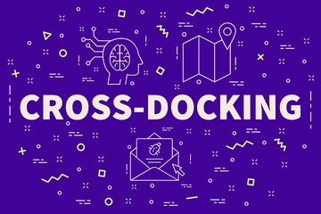 Conceptual business illustration with the words cross-docking