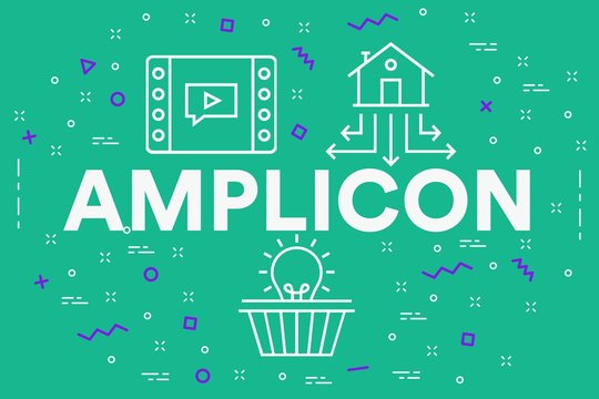 Conceptual business illustration with the words amplicon