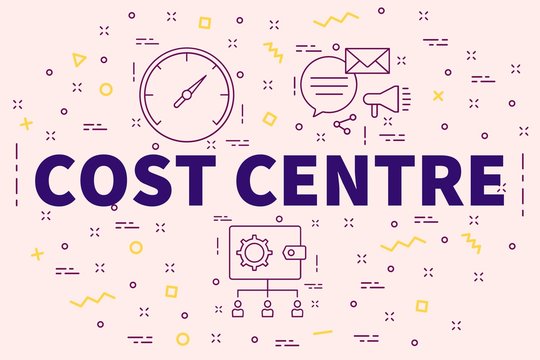 Conceptual business illustration with the words cost centre