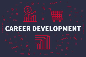 Conceptual business illustration with the words career development
