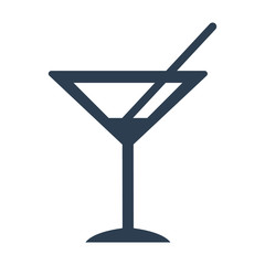 cocktail icon on white background.