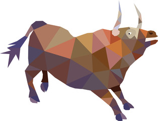 Obraz premium polygonal bull