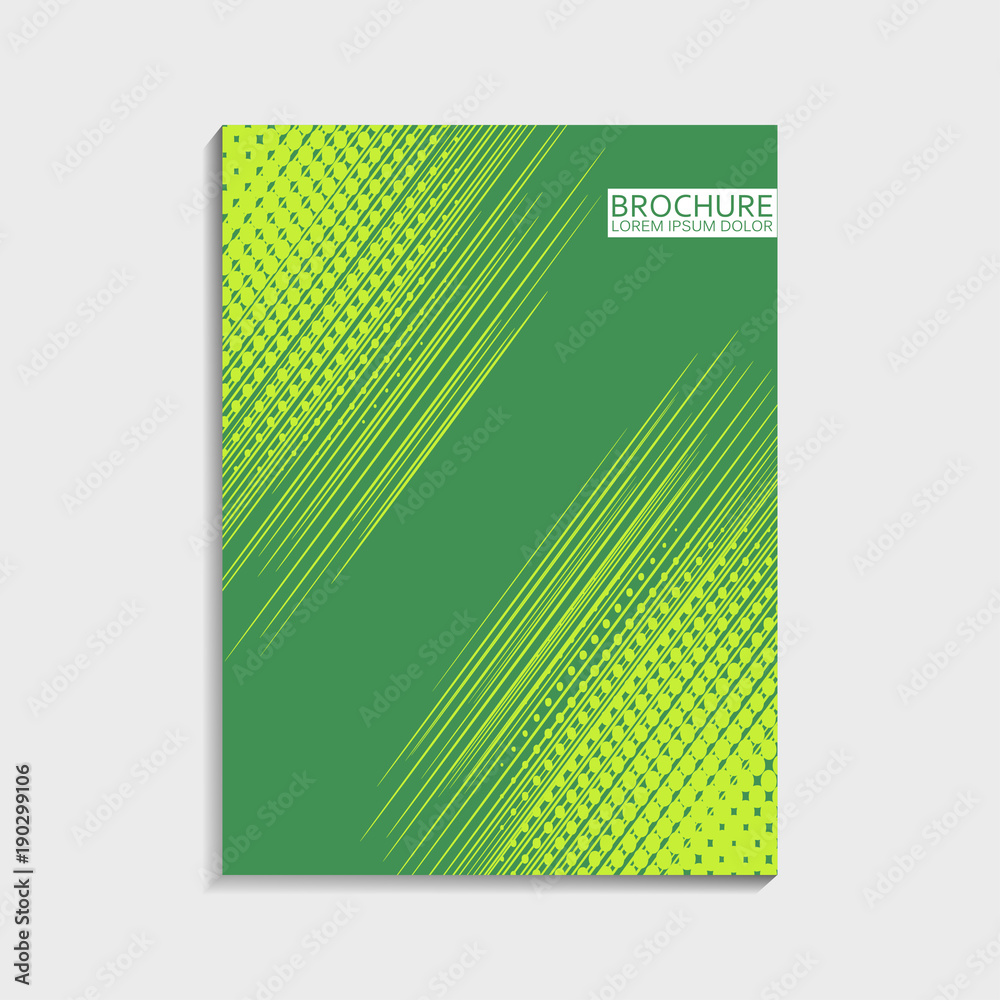 Poster covers design for brochure with abstract dinamic lines and halftone effect. modern trendy vector ill