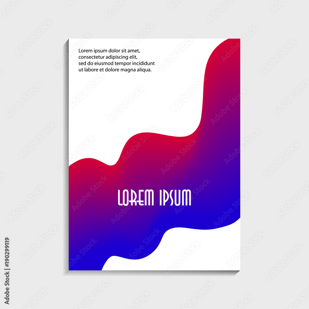 Aufkleber Covers design for brochure with abstract gradient pattern, flow and wave effect. Modern trendy vector illustration.