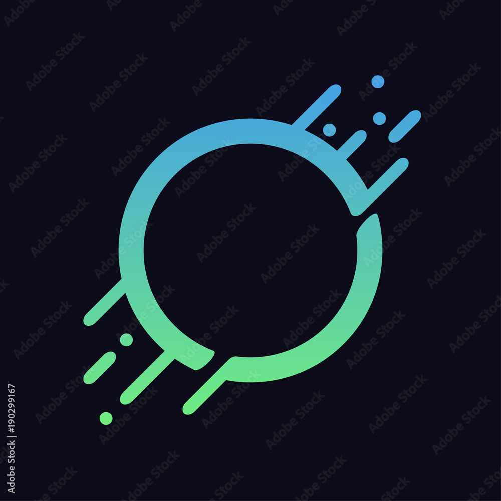 Poster abstract gradient circle. colorful shape with liquid splash and drops. modern design for logo, banne