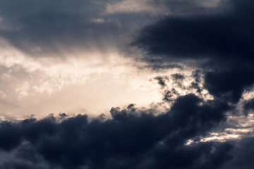 Background of dark clouds before thunder-storm