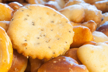 beautiful macro of tasty cookies