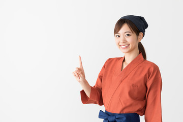 和食店員　白バックイメージ