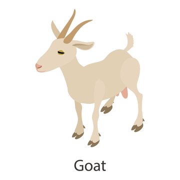 Goat icon, isometric style