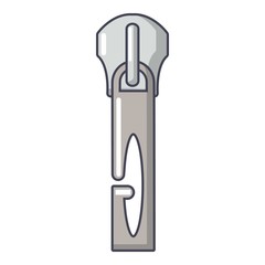 Lock zip icon, cartoon style