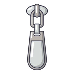 Long zip icon, cartoon style