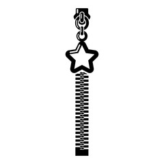 Closed zip icon, simple style