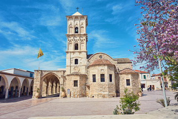 Obraz premium The fromt of the Church of Saint Lazarus, a late-9th century church in Larnaca