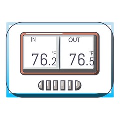 Tonometer icon, cartoon style