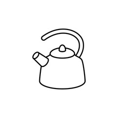 teapot line icon on white background