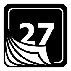 Page calendar icon, simple style