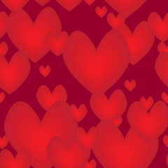 Seamless pattern with hearts