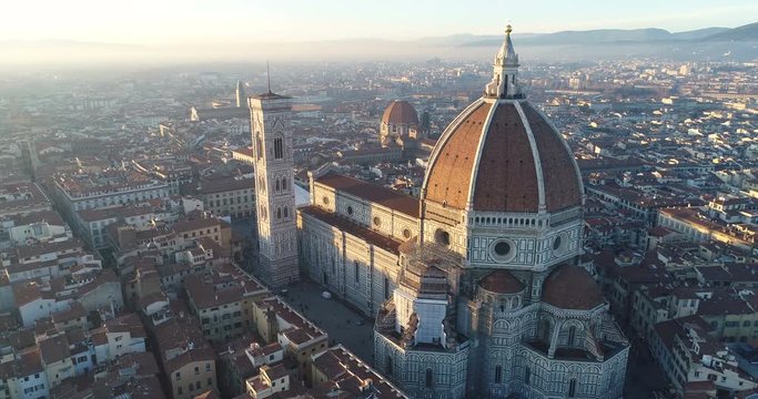 Aerial View of Florence, Italy at Sunset