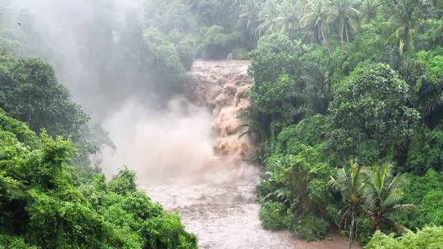 Terjun Tegunungan Waterfall after heavy rain,  Bali, Indonesia