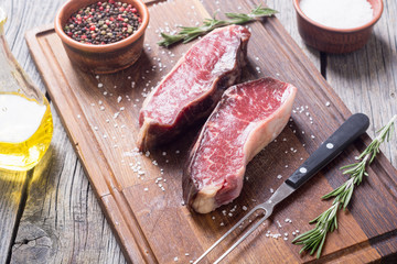 Dry aged New York steak