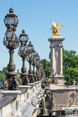 Fototapeta na wymiar Pont Alexandre III in Paris, Frankreich