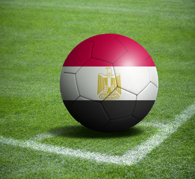 Soccer ball ball with the national flag of EGYPT ball with stadium
