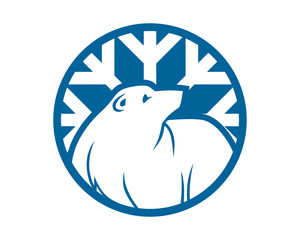 blue winter bear grizzly polar beast animal fauna image vector icon logo silhouette