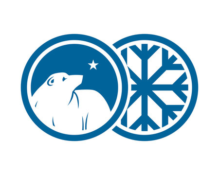 blue winter bear grizzly polar beast animal fauna image vector icon logo silhouette
