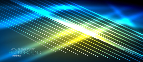 Neon smooth wave digital abstract background